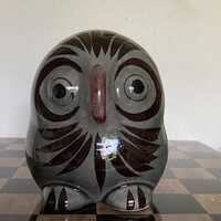 Vintage Tonala Mexico Pottery Owl Hand Painted Floral Folk Art Figurine