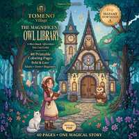Owl Library Coloring Book, Cozy Storybook Adventure, Bold Easy Fantasy PDF (Instant Download)
