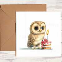 Owl Birthday Card