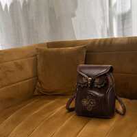 Steampunk Owl Crossbody Bag, Brown Gothic Shoulder Purse, Vintage Gear Owl Handbag, Adjustable Strap