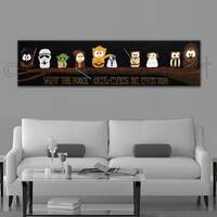 Star Wars print, May the Force Owl-ways Be With You, gallery wrapped canvas, Office decor, Kids deco