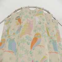 Pastel Owls Shower Curtain | Retro Birds Floral Pattern Shower Curtain | Colorful Birds Bathroom Dec