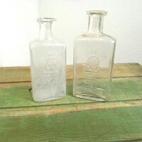 1890s One-Wing Owl Drug Company 5.5" Medicine Bottle - Hand Blown Blank Base