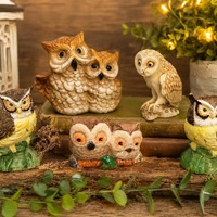 Vintage Owl Figurine Collection, Set of 5 Ceramic Owls