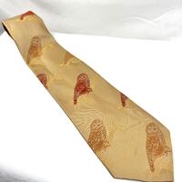 Vintage 1970s 70s Wide Men's Polyester Novelty Print Owl Neck Tie Necktie - Richmond Bros - 700 