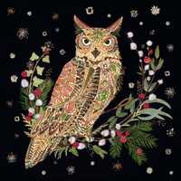Winter Wild Press Horned Owl by Helen Ahpornsiri Pack of 8 Christmas Cards