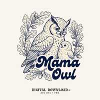 Owl Group PNG Owl Wildlife Gift Sketch Digital Download Owls Printable Owl Fan Hoot Graphic Animal I