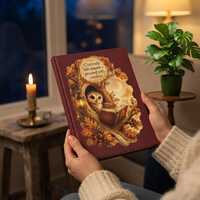 Owl Reading Journal, Hardcover Notebook Gift for Book Lovers, Cozy Autumn Gift for Her, Woodland Rea