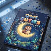 Owl Coloring Book PDF, Printable Cute Animal Pages, Kids Digital Download, Instant Gift Idea
