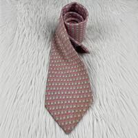 Vintage Salvatore Ferragamo Silk Pink Owl Pattern Necktie Made in Italy Designer Animal Print Busine