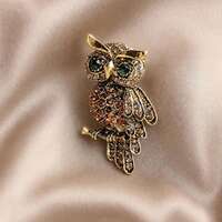 Owl Pin, Owl Brooch, Bird Lapel Pin, Decorative Jewellery Accessory, Gift for Owl Lovers