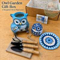 Owl Garden Gift Box,Owl Rocking Chair Planter,Owl Candle Holder,Birthday,Holiday Housewarming,Thank 