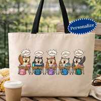 Personalized Teacher Zippered Tote Bag, Funny Owl Teacher Tote, Classroom Teacher Gift, Elementary S