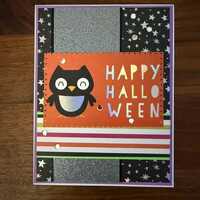 Handmade Owl Halloween Card – Happy Halloween Blank Greeting