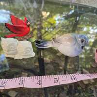 Lot of vintage Birds Owl Bluebird and Cardinal Figurines