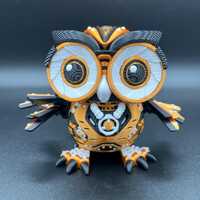 Cyber Owl | Articulated Robotic Owl | 3D Printed Owl | Futuristic Owl Decor | Mechanical Bird | Sci-