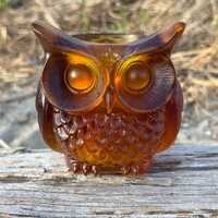 Caramel Owl Candle Holder with Tea Light
