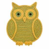 Handmade Jute Owl Rug, Natural Fiber Braided Nursery Decor, Boho Kids Room Mat