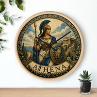 Athena Greek Goddess Wall Clock | Mythology, Owl, Parthenon