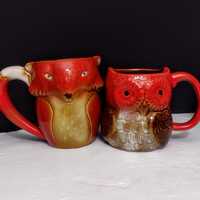 ONE Mug Majolica Fox Or Owl Mug