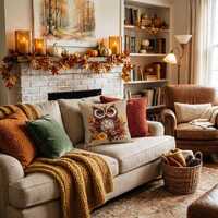 Autumn Owl Pillowcase | Fall Pillow Cover