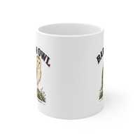 Barn Owl Mug, Night Shift Gift for Owl Lovers, Retro Bird Coffee Cup, 11oz Ceramic