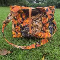 Halloween Pumpkin & Owl Tote Bag | Handmade Fall Tote | Reusable Halloween Bag | Trick or Treat