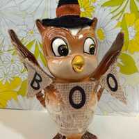 Vintage Woodsy Witchy Owl Collectible Kreiss & Company Figurine or Cake Topper