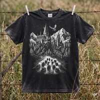 Wizard Castle Owl Shirt, Wizard School Unisex Tee, Magical Fantasycore Graphic T-Shirt, Comfort Colo