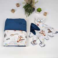 Personalized Owl Minky Blanket & Comforter Set, Magical Baby Lovey Gift