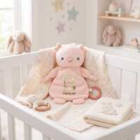 Christian Baby Gift Personalized Lovey, Custom Name Initial Baby Blanket, Religious Baptism Gift, Bl