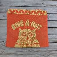 Vintage 1970s "Give A Hoot" Owl Beach Towel Made in Japan