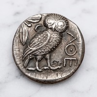 Ancient Greek Athenian Owl Coin, Athena Owl Tetradrachm Replica, Greek Mythology Coin, Ancient Athen