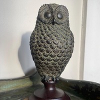 Vintage wooden Owl figurine by Morgan & Finch