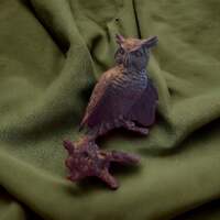 Vintage Avon Bronze Owl Figurine - 1970s Wildlife Collectible