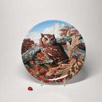 Sammelteller aus Porzellan "The Eastern Screech Owl" / Edwin M. Knowles / Jim Beaudoin / 2
