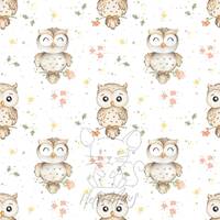 RESTST&Uuml;CK 40cm Bio Jersey Happy Owl Eigenproduktion