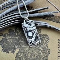 The Race, Sterling Silver Owl and Fox Pendant, Personalized, Original and Exclusive, by SilverWishes