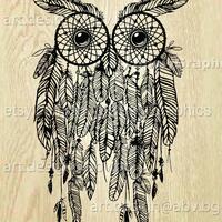 Vector OWL DREAMCATCHER, AI, png, eps, svg, pdf, dxf, jpg Download, Digital image, graphical, dream,