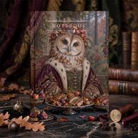 Regal Wise Owl Hardcover Notebook / Journal | Journaling, Owls, Harvest, Renaissance, Medieval, Anim