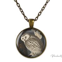 Vintage Owl Necklace, Keychain or Brooch, Night Owl Pendant, Bird Lover Jewelry, Woodland Gift