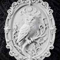 Owl - Victorian Frame Wall Plaque