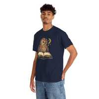 Midnight Reading Owl T-Shirt | Owl, Open Book and Crescent Moon Graphic