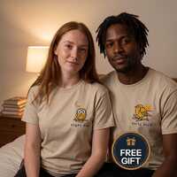 Night Owl Matching Couple Shirt Embroidered, Opposites Tee, His And Hers Top, Free Personalised Gift