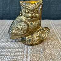Vintage Brass Owl