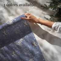 Winter Owl Wrapping Paper, Snowy Owl Gift Wrap, Woodland Christmas Wrapping Paper, Winter Botanical
