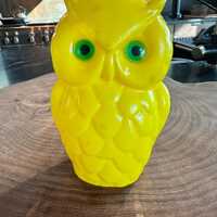 Vintage 1970s Blow Mold Owl Light Cover Replacement &ndash; Yellow