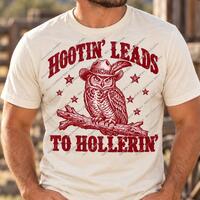 Cowboy Owl Shirt Design, Western Stars, Burgundy Country Graphic (PNG Download)