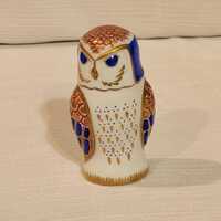 Vintage Franklin Mint Porcelain Treasury of Owls Series Imari Owl Figurine