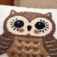 Handmade Punch Needle Pillow Covers, Owl, Pine Tree, Pine, Winter Set (4 or Single)